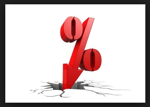 Símbolo do juros baixos (porcentagem)