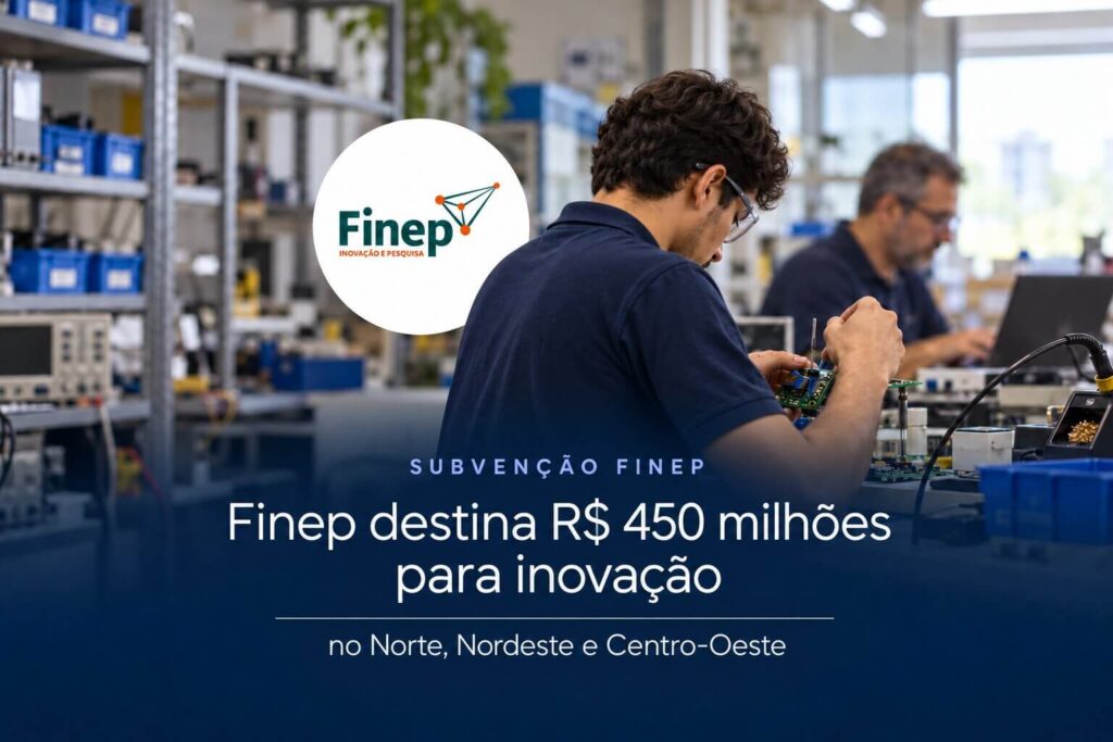 Subvenção Finep de R$ 450 milhões para 114 empresas do Norte, Nordeste e Centro-Oeste